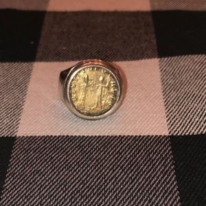 MAO😊. Silpada Silver w/ Brass Impressed Coin.